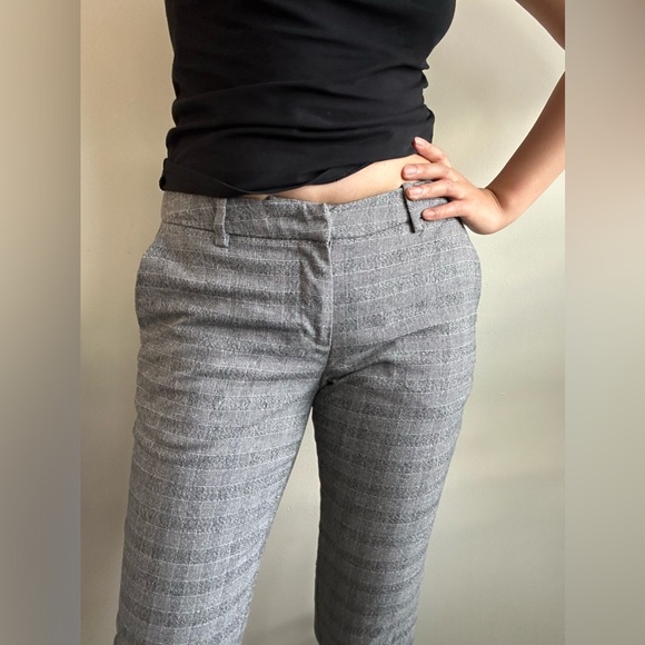 H&M Pants - H&M office wool-like lattice grey pants - US4 EU 34 regular fit